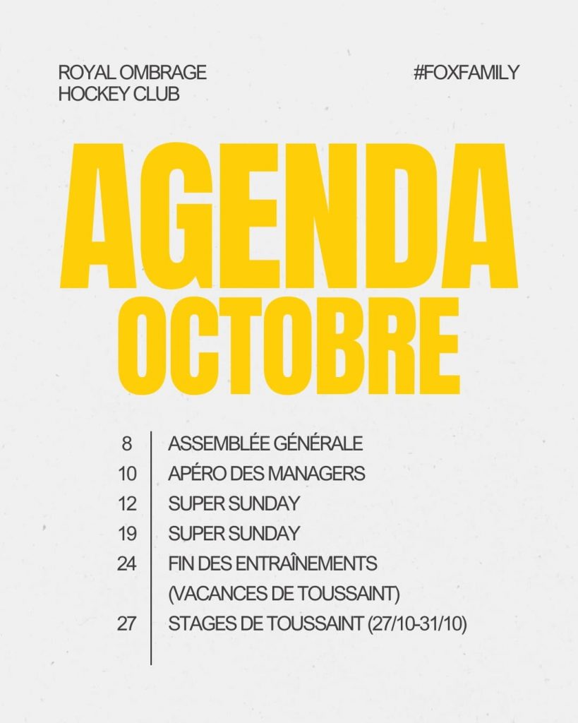 AGENDA octobre 2025
